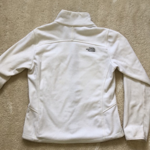 The North Face Women’s White Fleece Full Zip Jacket Size Medium - Picture 5 of 5